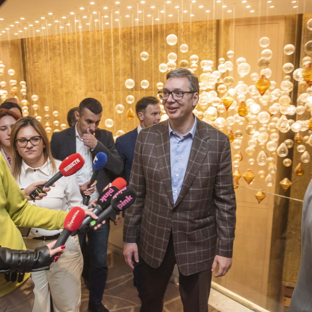 Speech by the President of Serbia, Aleksandar Vučić, at the official ceremony marking the completion of The St. Regis Belgrade hotel.