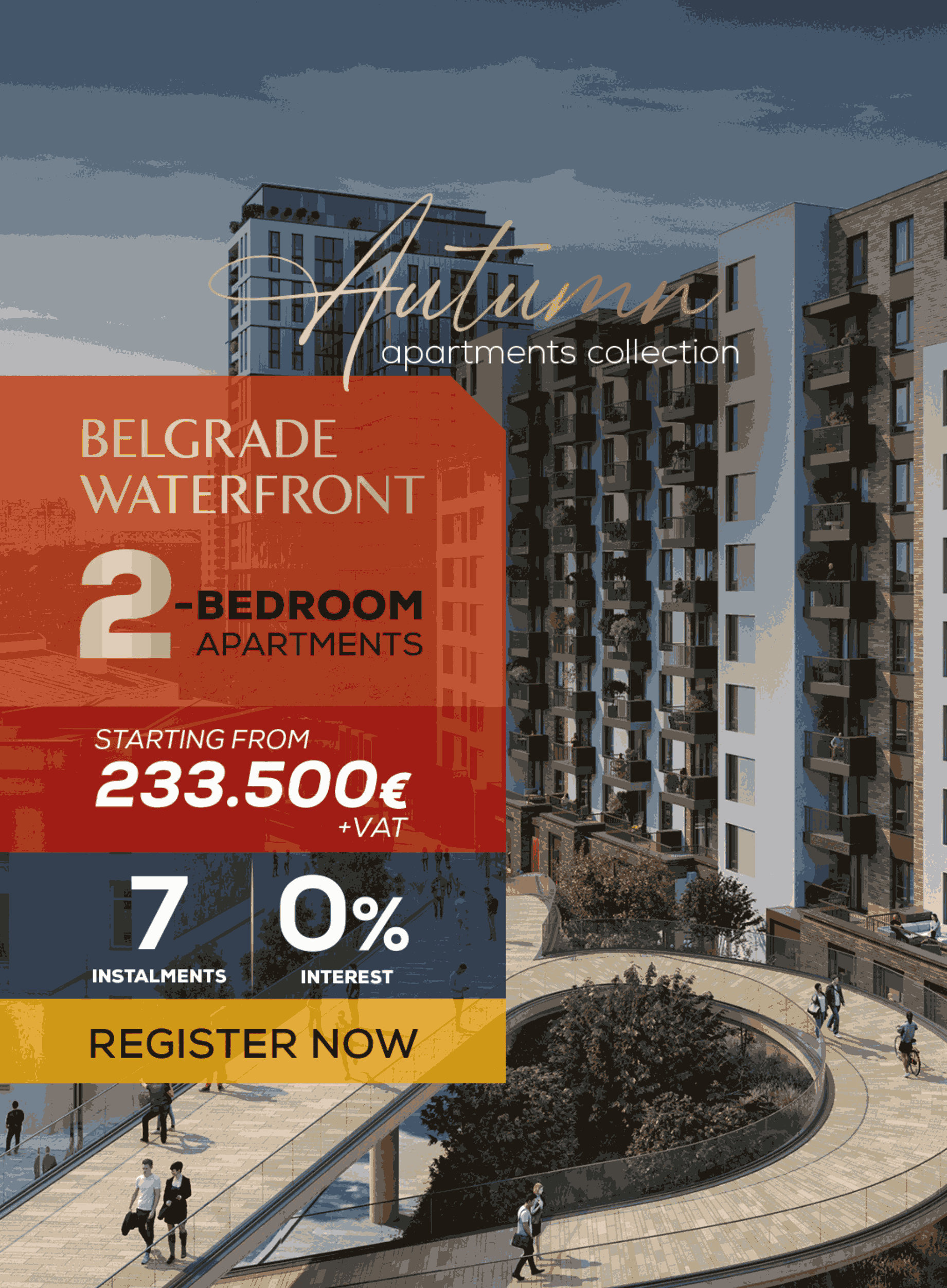 TWO-BEDROOM APARTMENTS STARTING FROM €233,500 + VAT!