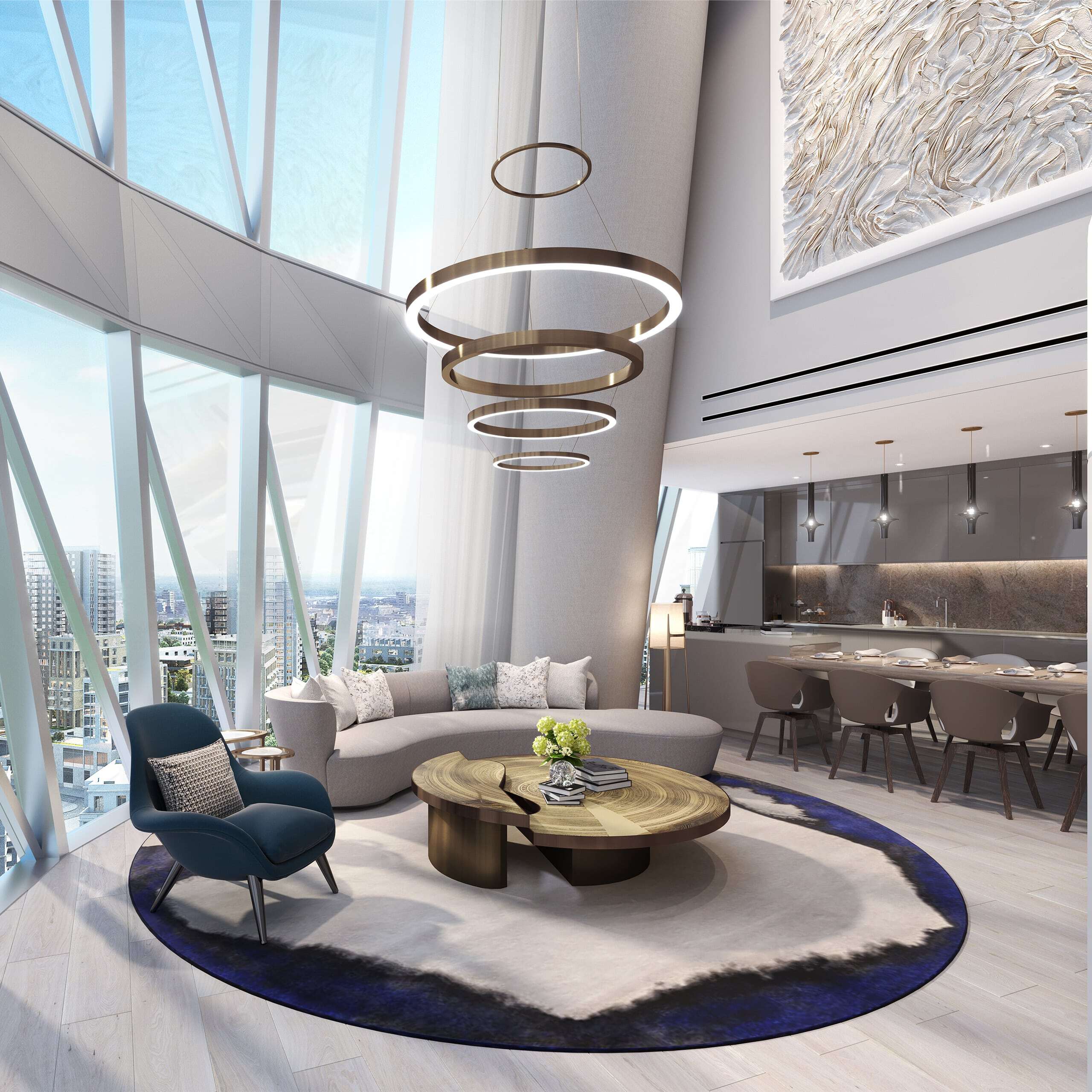 The living room at The Residences at The St. Regis Belgrade.