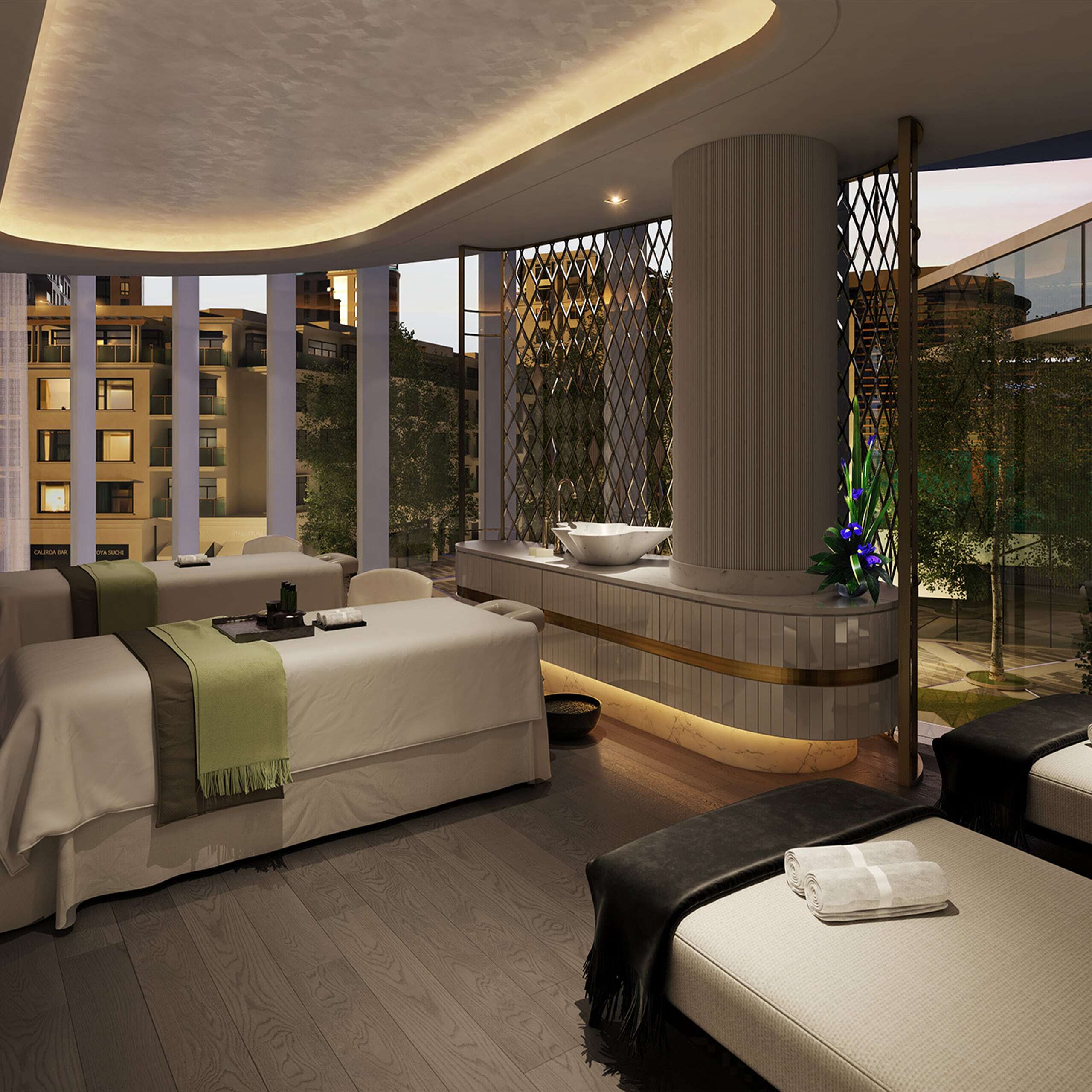 The spa and wellness centre at The Residences at The St. Regis Belgrade.