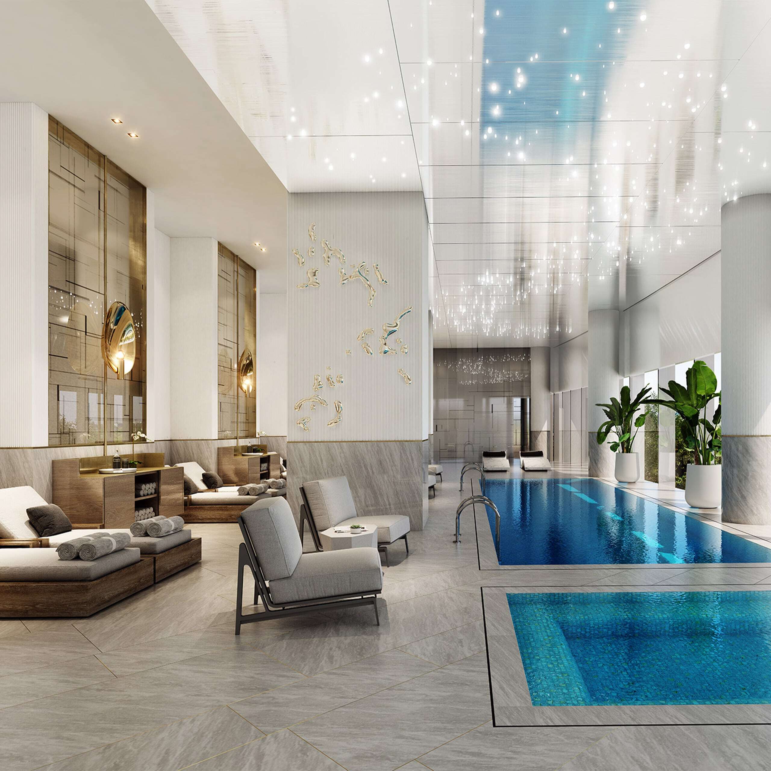 The swimming pool at The Residences at The St. Regis Belgrade.