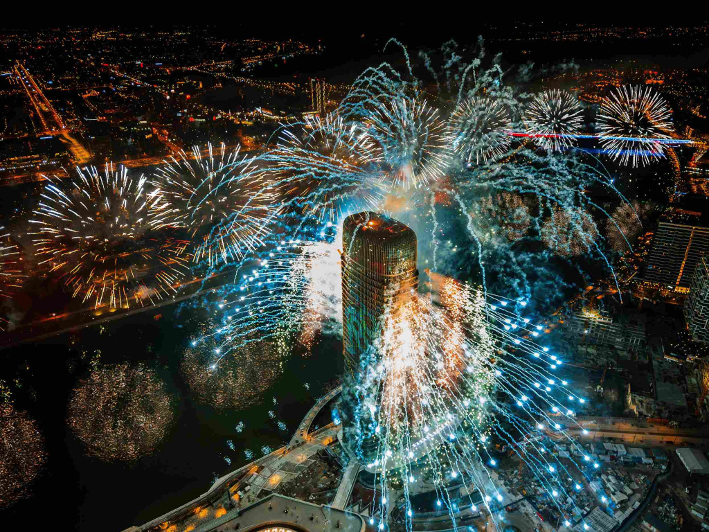 New Year Fireworks at Belgrade Waterfront