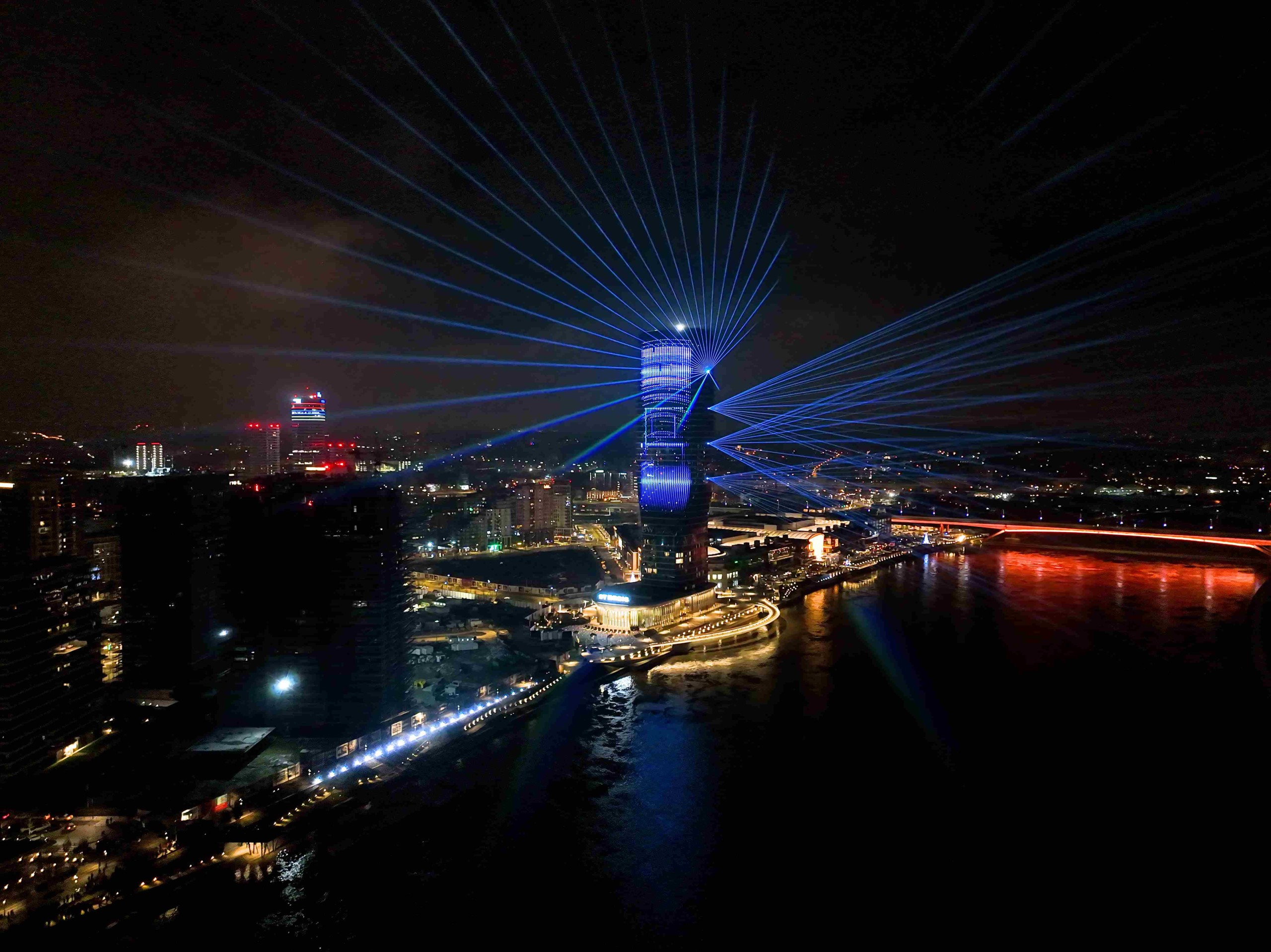 Laser show from Kula Belgrade