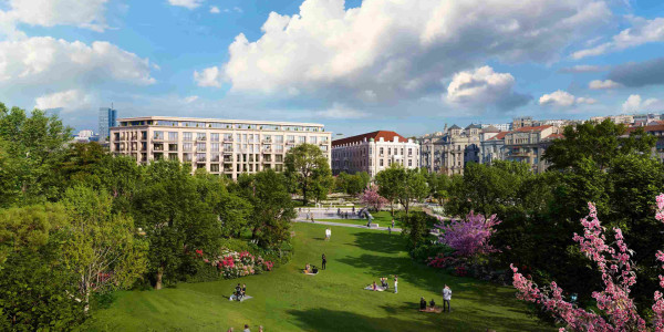 Park in nature with an underground garage